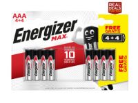 Energizer Max AAA Batteries 4+4 (8pack)