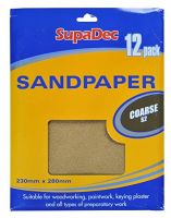 General Purpose Sandpaper Coarse Pack of 12