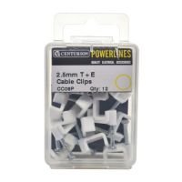 2.5mm T+E White Cable Clips (Pack of 12)