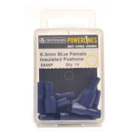6.3mm Blue Female Insulated Push-ons (Pack of 10)