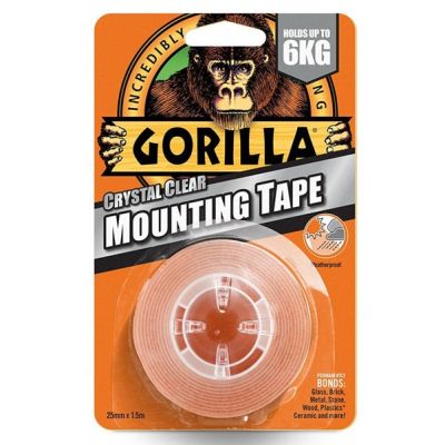 Gorilla Double Sided Mounting Tape Clear 1.5m