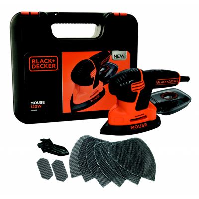 Black & Decker 120W Next Generation Mouse® Sander With Kitbox and 9 Accessories