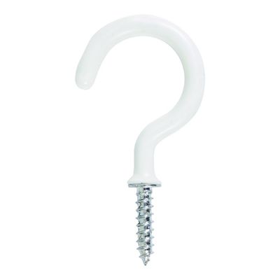 Cup Hooks - Round - White 25mm