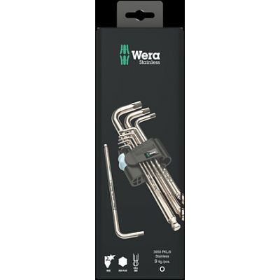 Wera 3950/9 Hex-Plus Stainless L-Key Set - Metric - 9pc