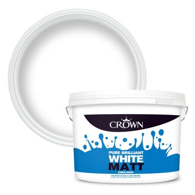 Crown Matt Emulsion - Brilliant White - 10L