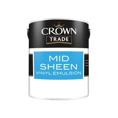 Crown Trade - Mid Sheen Emulsion Brilliant White 2.5L