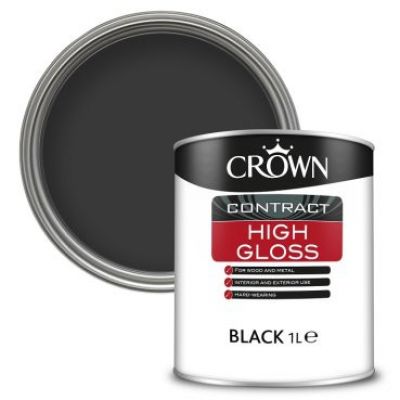 Crown Contract High Gloss - Black 1L