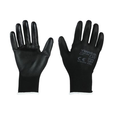 LARGE PU COATED DURABLE POLY INSPECTION GLOVES