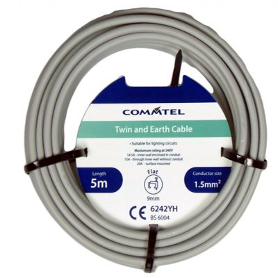 1.5mm Twin & Earth Cable 5m