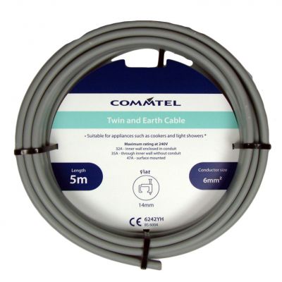 6mm Twin & Earth Cable 5m