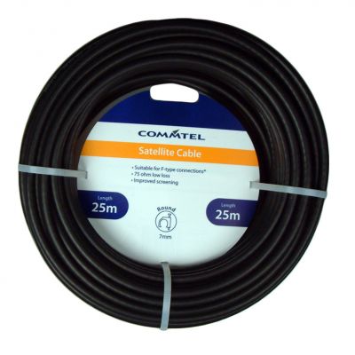 Black Satellite Cable 25m