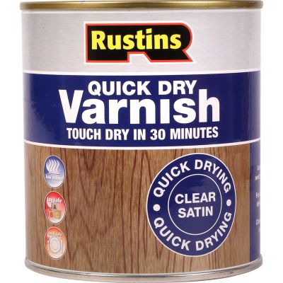 Rustins Quick Dry Varnish - Clear Satin 500ml