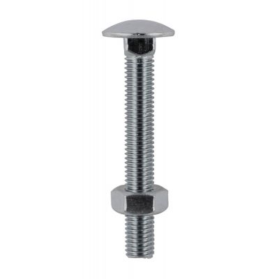 Carriage Bolt & Hex Nut BZP M10 2-Pack