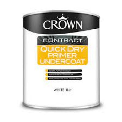 Crown Contract Quick Dry Primer Undercoat - White 1L
