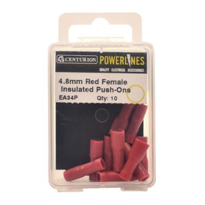 4.8mm Red Female Insulated Push-Ons