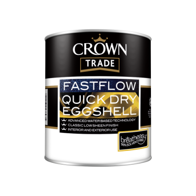 Crown Trade - Fastflow Quick Dry Eggshell White 1L