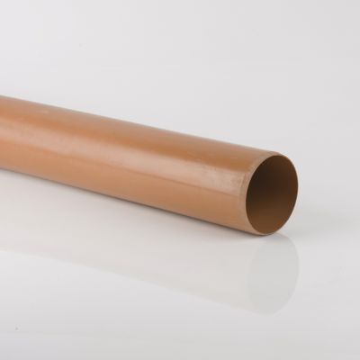 B4001 3m 110mm  Plain Ended Underground Pipe