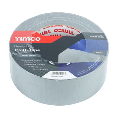 Timco Heavy Duty Duct Tape Silver 50m