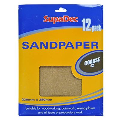 General Purpose Sandpaper Coarse Pack of 12