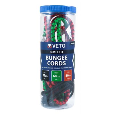 Veto 8 Piece Mixed Set Cord Bungees