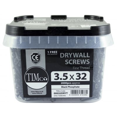 3.5x32mm Drywall Screws Fine Thread (Box of 2000)