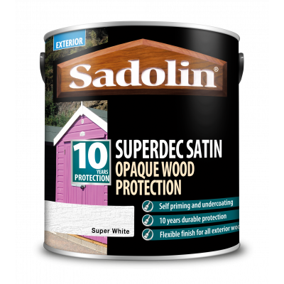 Sadolin SuperDec Satin - White 2.5L