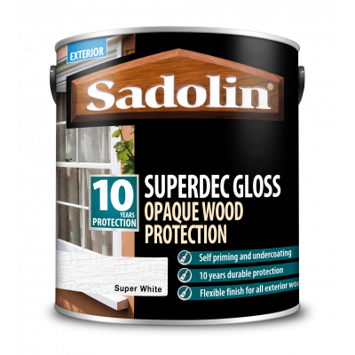 Sadolin SuperDec Gloss - White 2.5L