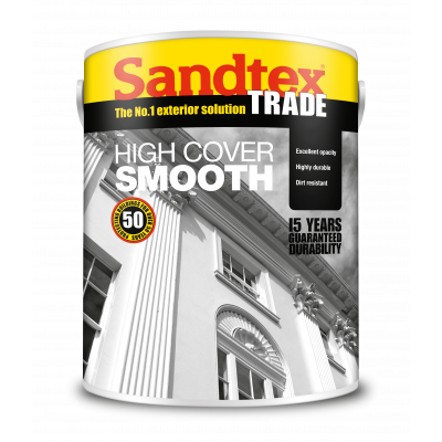 Sandtex High Cover Smooth 5L Brilliant White