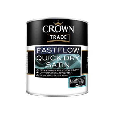 Crown Trade - Fastflow Quick Dry Satin White 2.5L