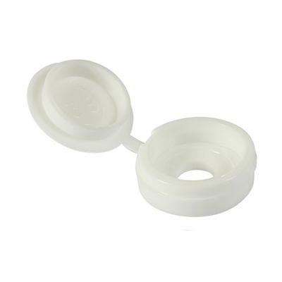 Hinged Screw Caps - Large - White To fit 5.0 to 6.0 Screw