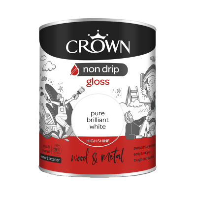 Crown Non Drip Gloss - Pure Brilliant White 750ml