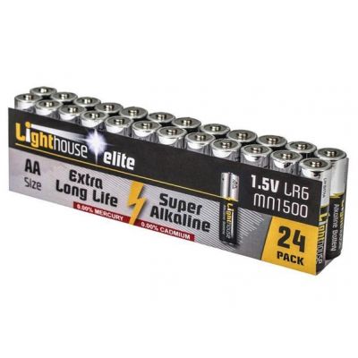 Lighthouse AA LR6 Alkaline Batteries - 24 Pack