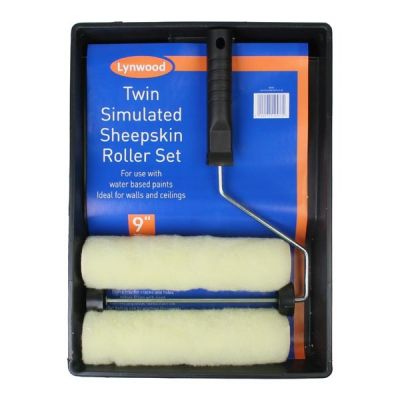 Lynwood Twin Simulated Sheepskin 9" Roller Set 