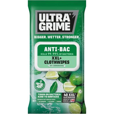 Ultragrime Anti-Bac XXL Wipes - 40 Pack