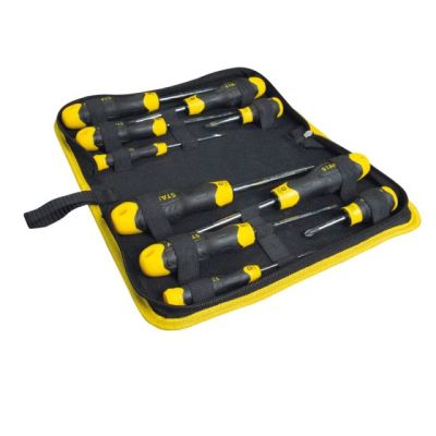 Stanley 10 Piece Cushion Grip Screwdrivers in Wallet
