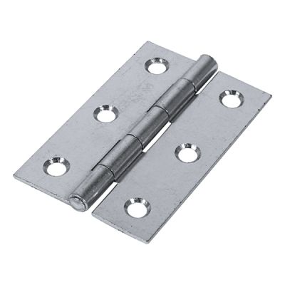 Plain Butt Hinge - Fixed Pin (1838) - Zinc 75 x 50mm