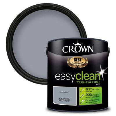 Crown Paints easyclean® Matt Emulsion - Blue Gravel® - 2.5L