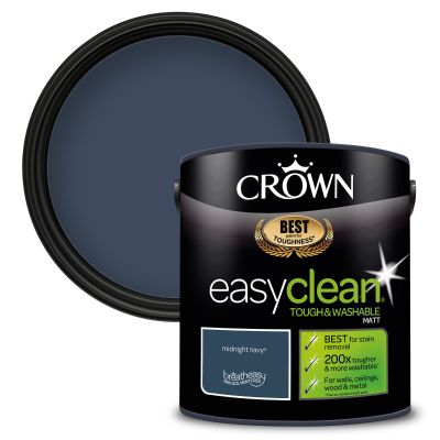 Crown Paints easyclean® Matt Emulsion - Midnight Navy® - 2.5L