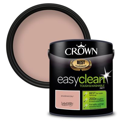 Crown Paints easyclean® Matt Emulsion - Powdered Clay® - 2.5L