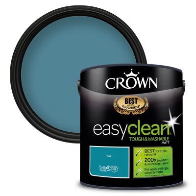 Crown Paints easyclean® Matt Emulsion - Teal® - 2.5L
