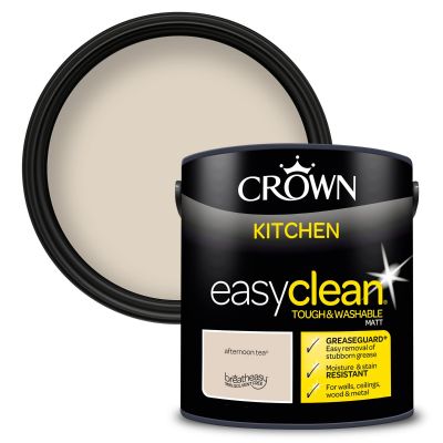 Crown Paints easyclean® Kitchen Matt Emulsion - Afternoon Tea® - 2.5L