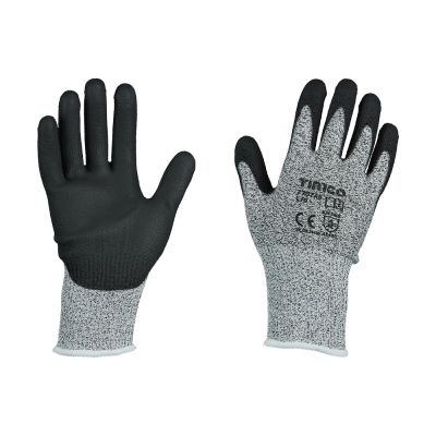 LARGE High Cut Gloves PU Coated HPPE Fibre