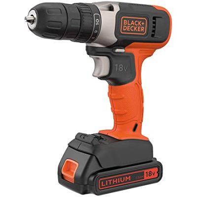 Black & Decker Cordless Drill Driver 18v 1x1.5Ah