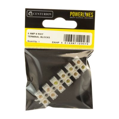 5 Amp Terminal Block - 6 Way