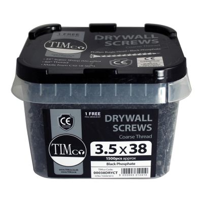 3.5x38mm Drywall Screws Coarse Thread (Box of 1500)