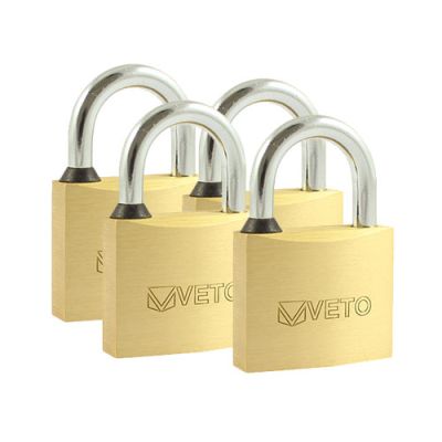 40mm Brass Padlock - Keyed Alike (Pack Of 4)