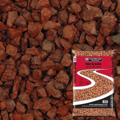 Red Granite Chippings 20mm - 20kg bag