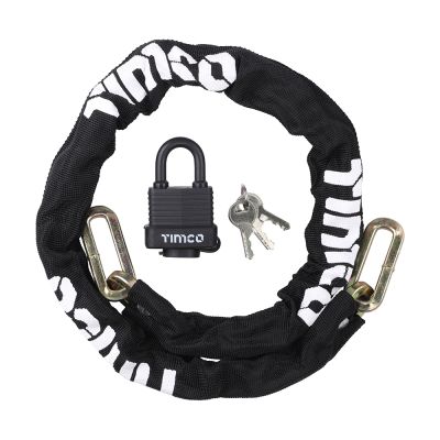 Security Chain & Weatherproof Padlock 8mm x 1m 