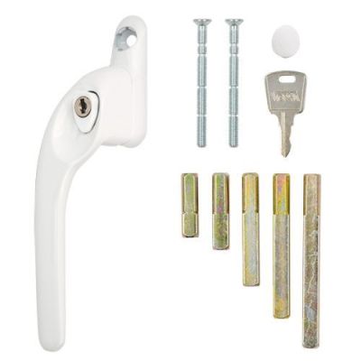 VERSA Inline Locking UVPC Window Handle - White 
